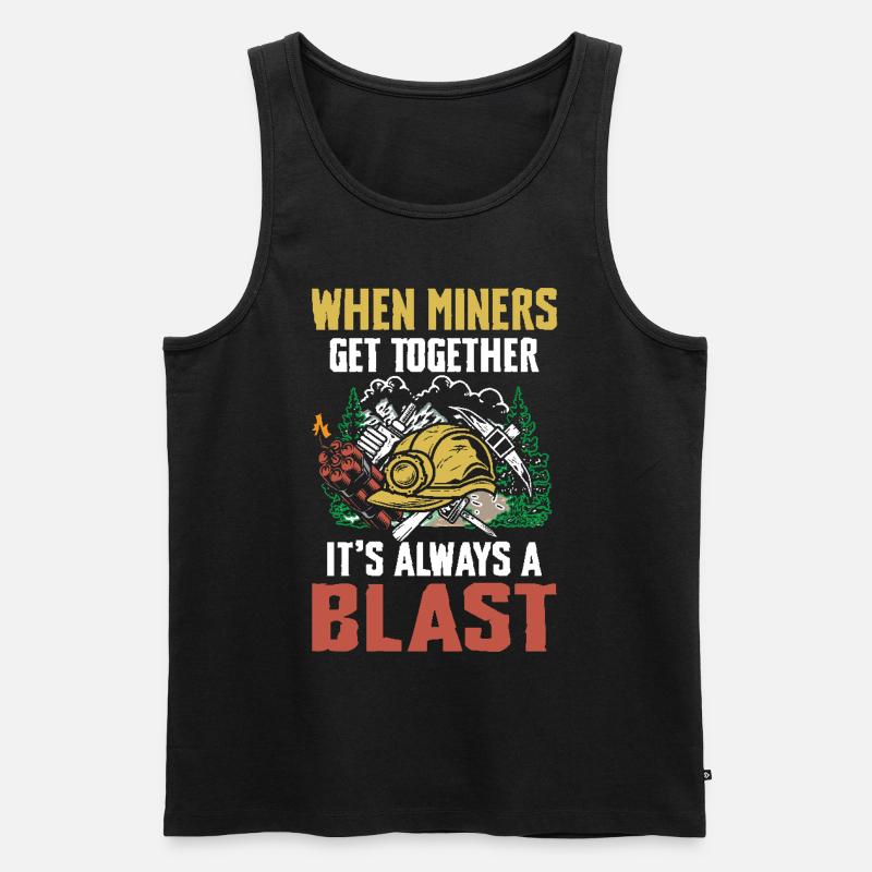 When Miners Get Together - Männer Premium Bio Tank Top - Schwarz
