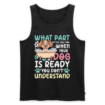 Hundfriseur für einen Hundfriseur - Männer Premium Bio Tank Top - Schwarz - Vorne - Michal (187cm)