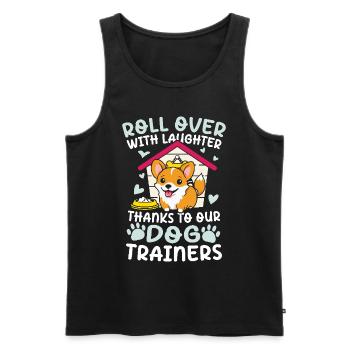 Thanks To Our Dog Trainers für einen Hundetrainer - Männer Premium Bio Tank Top - Schwarz - Vorne - AI Model Male 178 light (178cm)