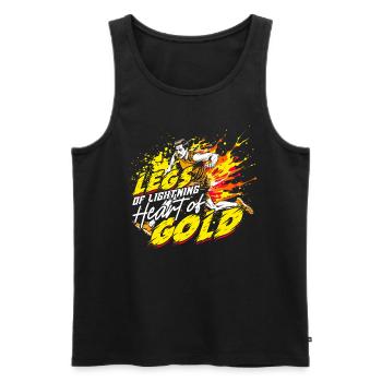 Sprint Athletics Sprint Legs Of Lightning - Men's Premium Organic Tank Top - black - Front - AI Model Male 178 light (178cm)