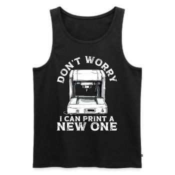 Don't worry, I can print a new one - Men's Premium Organic Tank Top - black - Front - AI Model Male 178 light (178cm)