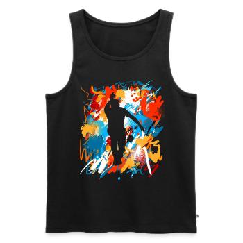 Boule Boccia Boule player - Men's Premium Organic Tank Top - black - Front - AI Model Male 178 light (178cm)