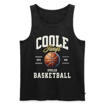 Basket-ball Joueurs de basket-ball - Débardeur bio Premium Homme - noir - Devant - Michal (187cm)