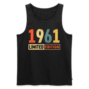 Edition limitée 1961 - Débardeur bio Premium Homme - noir - Devant - Michal (187cm)