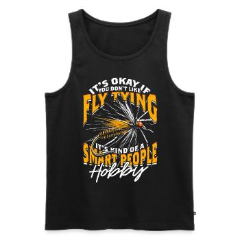 Fliegenfischen Fliegenangler - Männer Premium Bio Tank Top - Schwarz - Vorne - AI Model Male 178 light (178cm)