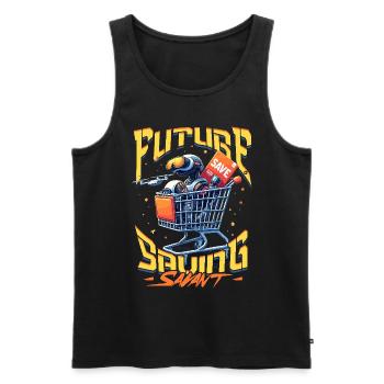 Couponing Coupon Future Saving Savant - Men's Premium Organic Tank Top - black - Front - Michal (187cm)