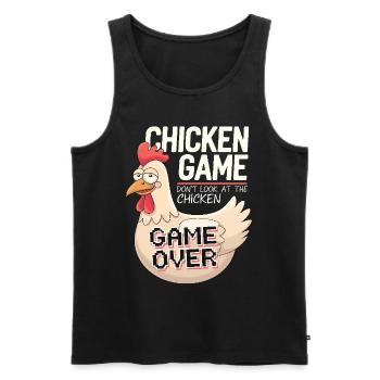 La ferme de poulets de gibier de poulet - Débardeur bio Premium Homme - noir - Devant - AI Model Male 178 light (178cm)