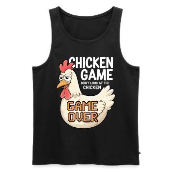 The Chicken Game Don't Look At The Chicken - Men's Premium Organic Tank Top - black - Front - AI Model Male 178 light (178cm)