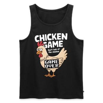 The Chicken Game Don't Look At The Chicken - Men's Premium Organic Tank Top - black - Front - AI Model Male 178 light (178cm)
