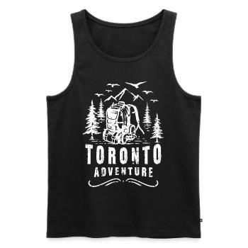 Toronto Outdoor Camper Tente de camping Tentes - Débardeur bio Premium Homme - noir - Devant - Michal (187cm)