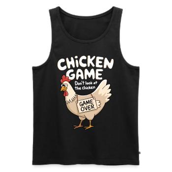 Chicken Game Don't Look At The Chicken - Men's Premium Organic Tank Top - black - Front - AI Model Male 178 light (178cm)