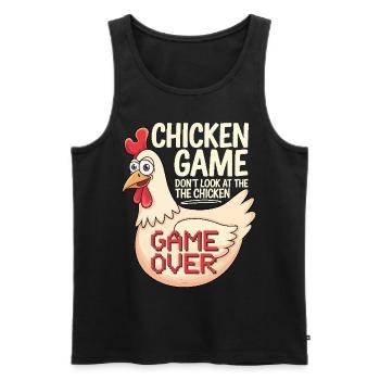 La ferme de poulets de gibier de poulet - Débardeur bio Premium Homme - noir - Devant - AI Model Male 178 light (178cm)