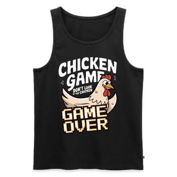 Chicken Game Don't Look At The Chicken - Men's Premium Organic Tank Top - black - Front - AI Model Male 178 light (178cm)