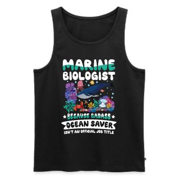 Marine Biologist - Männer Premium Bio Tank Top - Schwarz - Vorne - Michal (187cm)