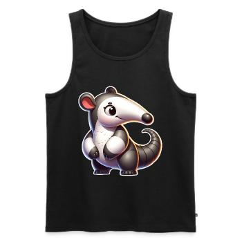 Anteater - Men's Premium Organic Tank Top - black - Front - Michal (187cm)
