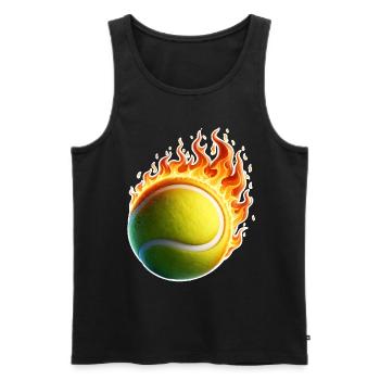 Tennis Flames Tennis Ball - Men's Premium Organic Tank Top - black - Front - AI Model Male 178 light (178cm)