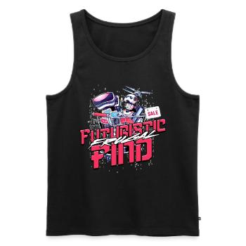 Couponing Coupon Coupons Futuristic Frugal Find - Men's Premium Organic Tank Top - black - Front - Michal (187cm)