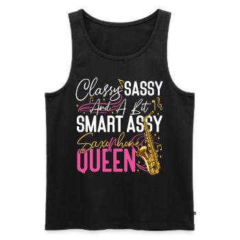 Saxophone Classy Sassy And A Bit - Männer Premium Bio Tank Top - Schwarz - Vorne - AI Model Male 178 light (178cm)