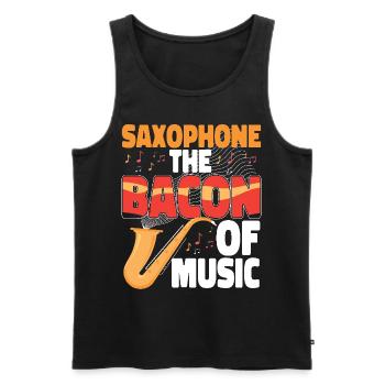 Saxophones Saxophones The Bacon Of - Men's Premium Organic Tank Top - black - Front - Michal (187cm)