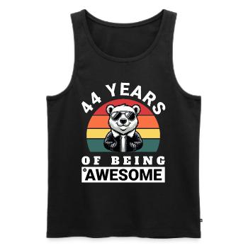 44 Years of Being Awesome Geburtstag Geschenkidee - Männer Premium Bio Tank Top - Schwarz - Vorne - AI Model Male 178 light (178cm)