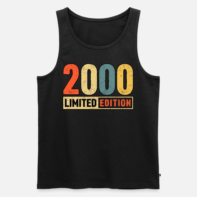 Limited Edition 2000 - Männer Premium Bio Tank Top - Schwarz