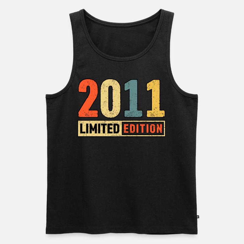 Limited Edition 2011 - Männer Premium Bio Tank Top - Schwarz