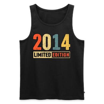 Limited Edition 2014 - Men's Premium Organic Tank Top - black - Front - Michal (187cm)