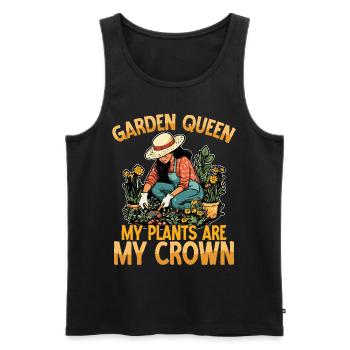 Garden Queen My Plants Are My Crown Gardening - Männer Premium Bio Tank Top - Schwarz - Vorne - Michal (187cm)