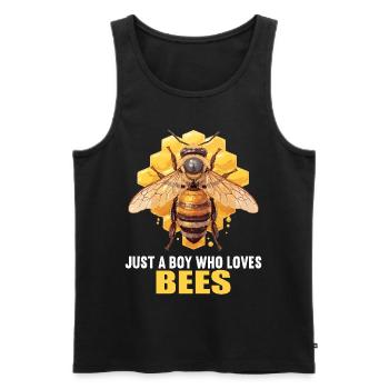 Bees Bee - Men's Premium Organic Tank Top - black - Front - AI Model Male 178 light (178cm)