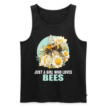 Bees Bee - Men's Premium Organic Tank Top - black - Front - AI Model Male 178 light (178cm)