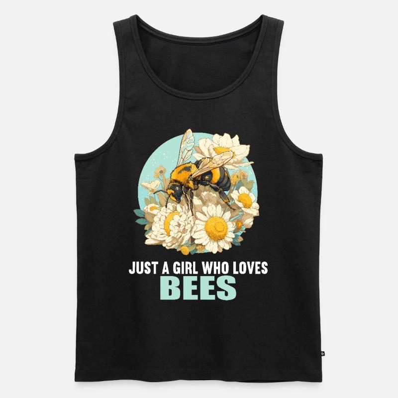 Bees Bee - Men's Premium Organic Tank Top - black