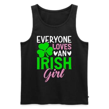 Saint-Patrick L’amour tout le monde aime un Irlandais - Débardeur bio Premium Homme - noir - Devant - Michal (187cm)