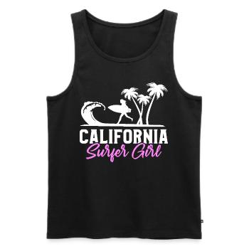 Surfeur de Californie Surfeur Surfeur - Débardeur bio Premium Homme - noir - Devant - Michal (187cm)