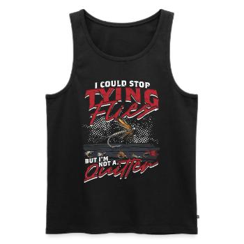 Fliegenfischen Fliegenangler - Männer Premium Bio Tank Top - Schwarz - Vorne - AI Model Male 178 light (178cm)