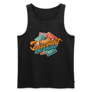 Couponing Coupon Coupons Discount Dreaming - Men's Premium Organic Tank Top - black - Front - Michal (187cm)