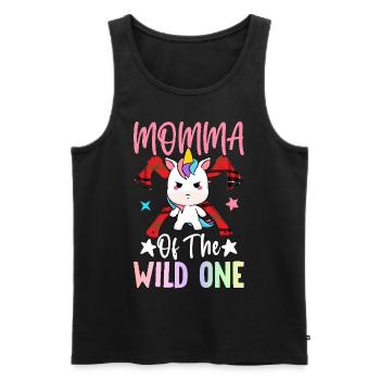 Momma Of Wild One 1 Jahr alt Arborist Geburtstag - Männer Premium Bio Tank Top - Schwarz - Vorne - Michal (187cm)