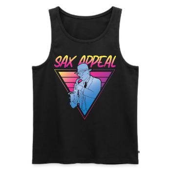 Saxophone Retro Vintage Sax Appeal - Men's Premium Organic Tank Top - black - Front - Michal (187cm)