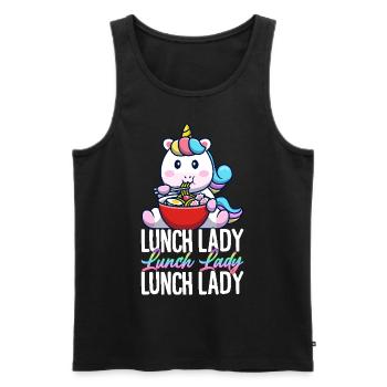 Lunch Lady Cafeteria Crew Design pour - Débardeur bio Premium Homme - noir - Devant - Michal (187cm)