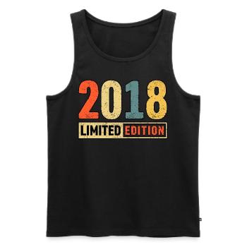 Edition Limitée 2018 - Débardeur bio Premium Homme - noir - Devant - AI Model Male 178 light (178cm)
