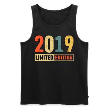 Edition Limitée 2019 - Débardeur bio Premium Homme - noir - Devant - AI Model Male 178 light (178cm)