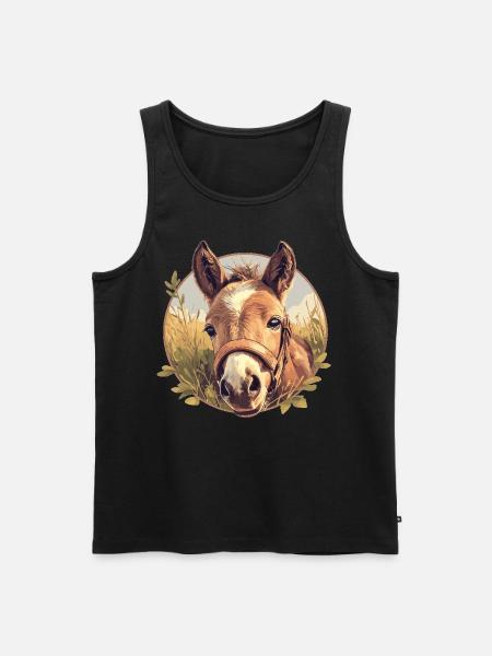 Hästar, Häst - Ekologisk premium tanktopp herr - svart