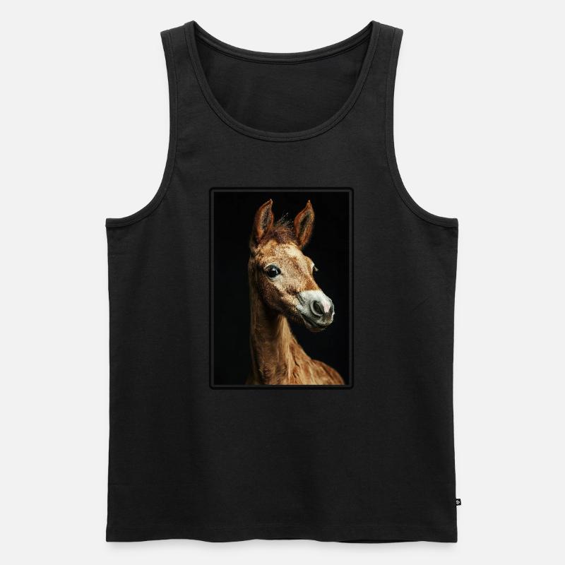 Pferde Pferd - Männer Premium Bio Tank Top - Schwarz