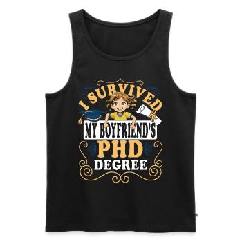 Doctorate Doctorate PhD Studies - Men's Premium Organic Tank Top - black - Front - Michal (187cm)