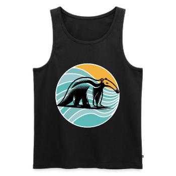 Anteater - Men's Premium Organic Tank Top - black - Front - Michal (187cm)