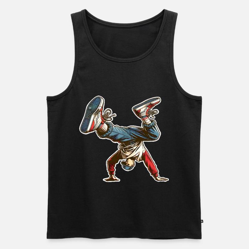 Breakdance - Männer Premium Bio Tank Top - Schwarz