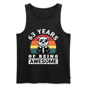 63 Years of Being Awesome Geburtstag Geschenkidee - Männer Premium Bio Tank Top - Schwarz - Vorne - AI Model Male 178 light (178cm)