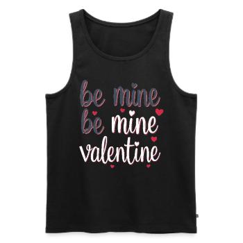Be Mine Valentinstag Romantisches Outfit mit Herz - Männer Premium Bio Tank Top - Schwarz - Vorne - Michal (187cm)