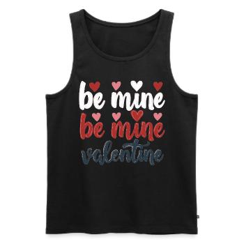 Be Mine Valentinstag Romantisches Outfit mit Herz - Männer Premium Bio Tank Top - Schwarz - Vorne - Michal (187cm)