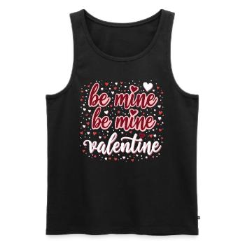 Be Mine Valentinstag Romantisches Outfit mit Herz - Männer Premium Bio Tank Top - Schwarz - Vorne - Michal (187cm)