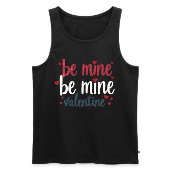 Be Mine Valentinstag Romantisches Outfit mit Herz - Männer Premium Bio Tank Top - Schwarz - Vorne - Michal (187cm)